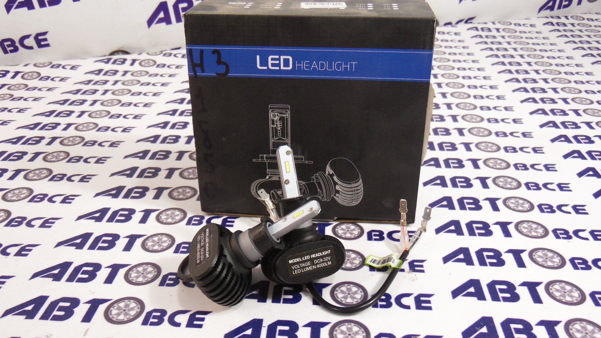 Лампа фары LED - диодная H3 комплект 2шт LED ZES